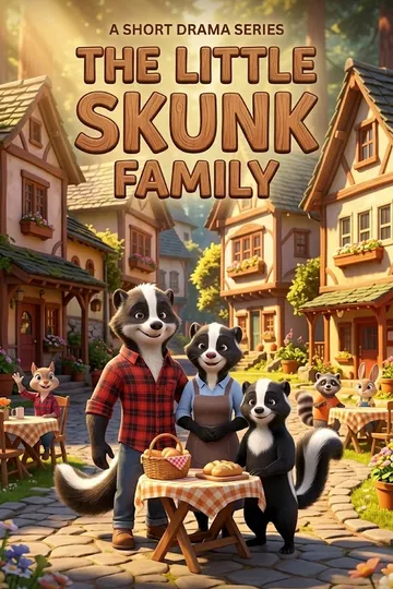 La pequeña familia de mofetas – póster del drama corto de Animación