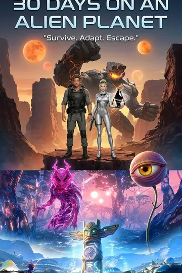 30 Tage auf einem fremden Planeten – Poster des Abenteuer / Überleben-Kurzdramas