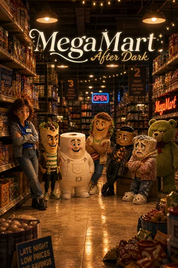 MegaMart después del anochecer – póster del drama corto de Comedia