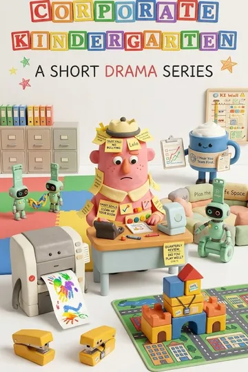 Bedrijfskleuterschool – poster van het korte Kantoorklets-drama