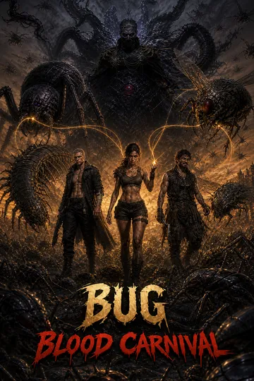 BUG BLOOD CARNIVAL – poster van het korte Spanning / Thriller-drama