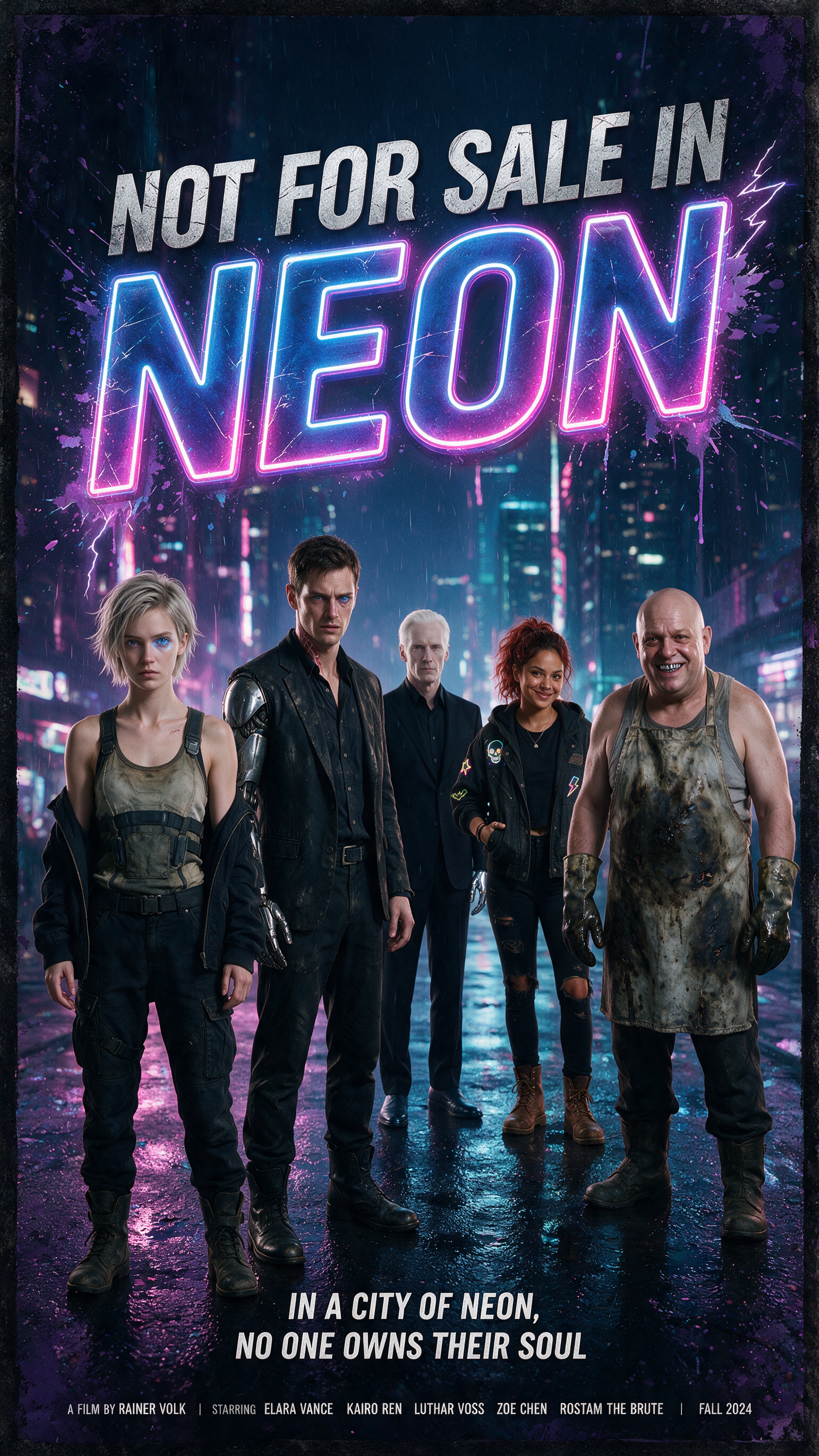 Not for Sale in Neon poster