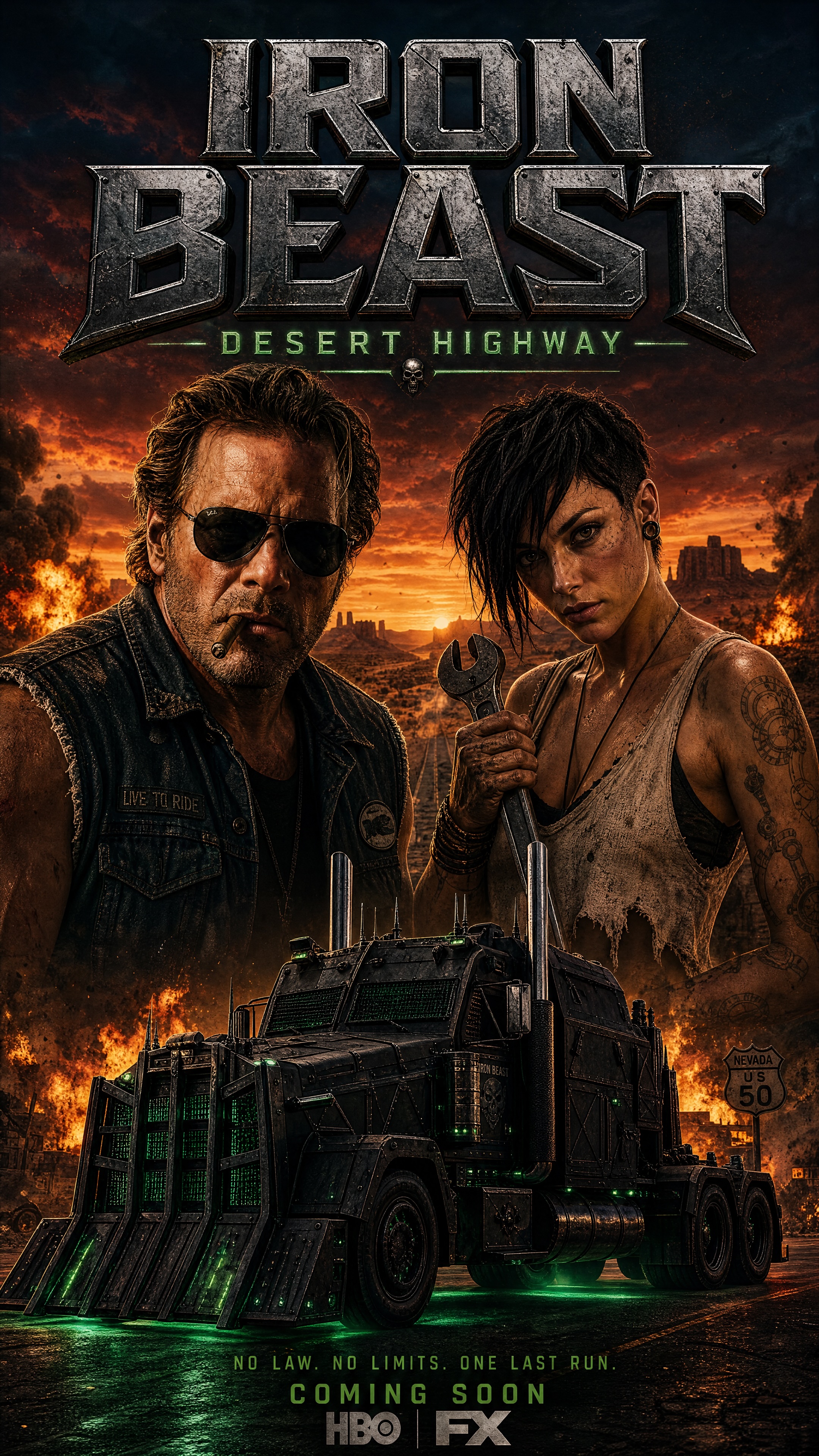 Iron Beast - Desert Highway poster