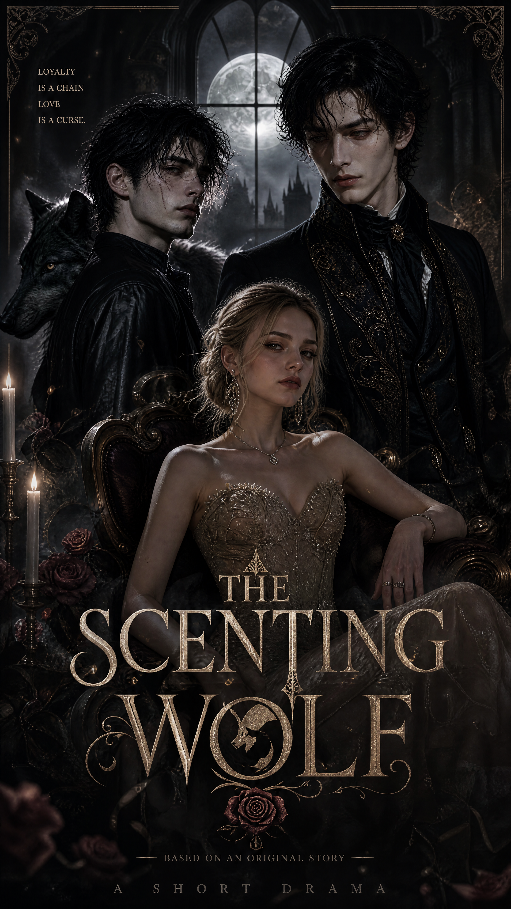 The scenting wolf poster